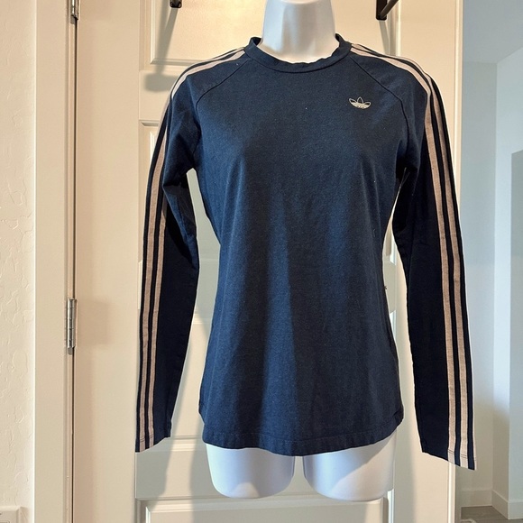 Adidas Navy Long Sleeve Shirt - Picture 3 of 3